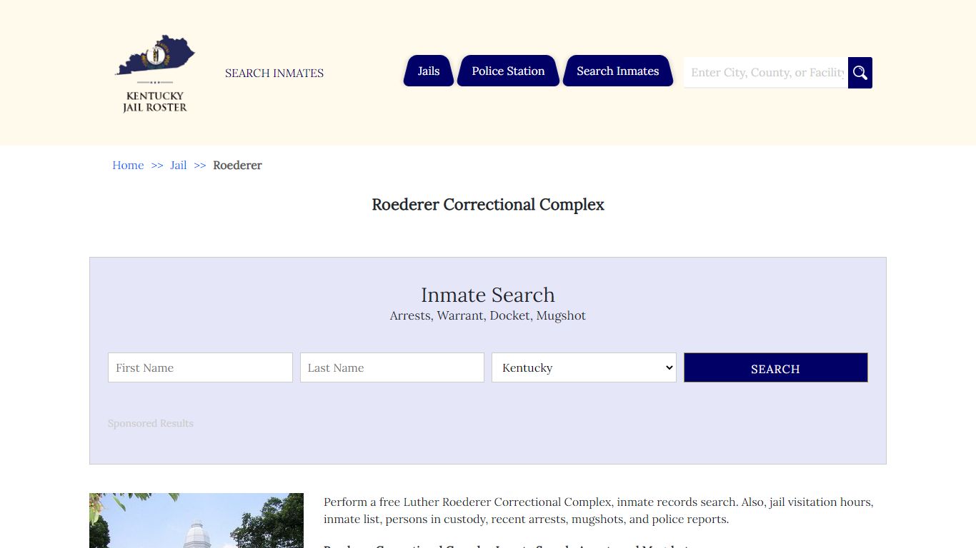 Roederer Correctional Complex | Jail Roster Search